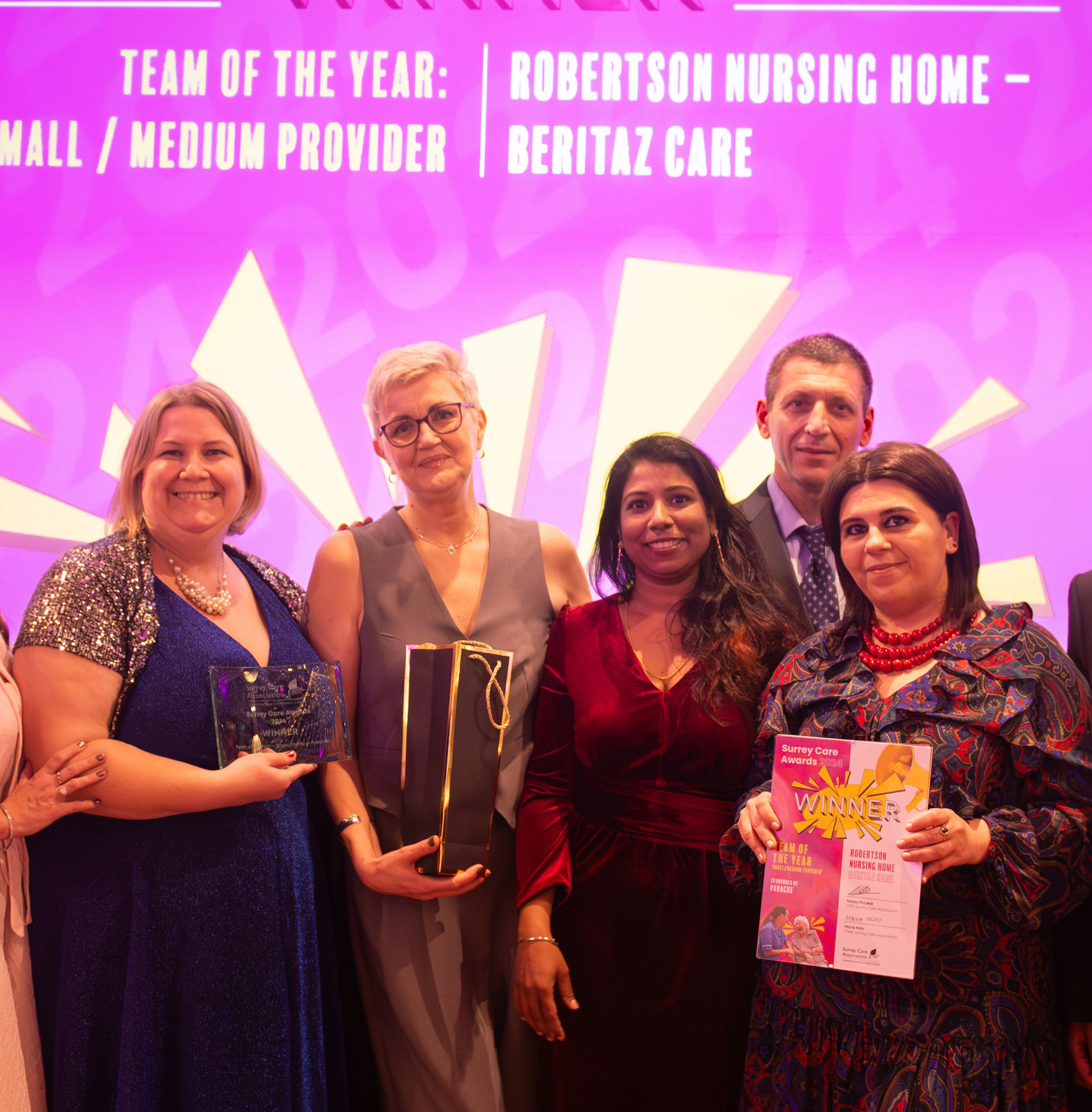 Team of the Year at the 2024 Surrey Care Awards