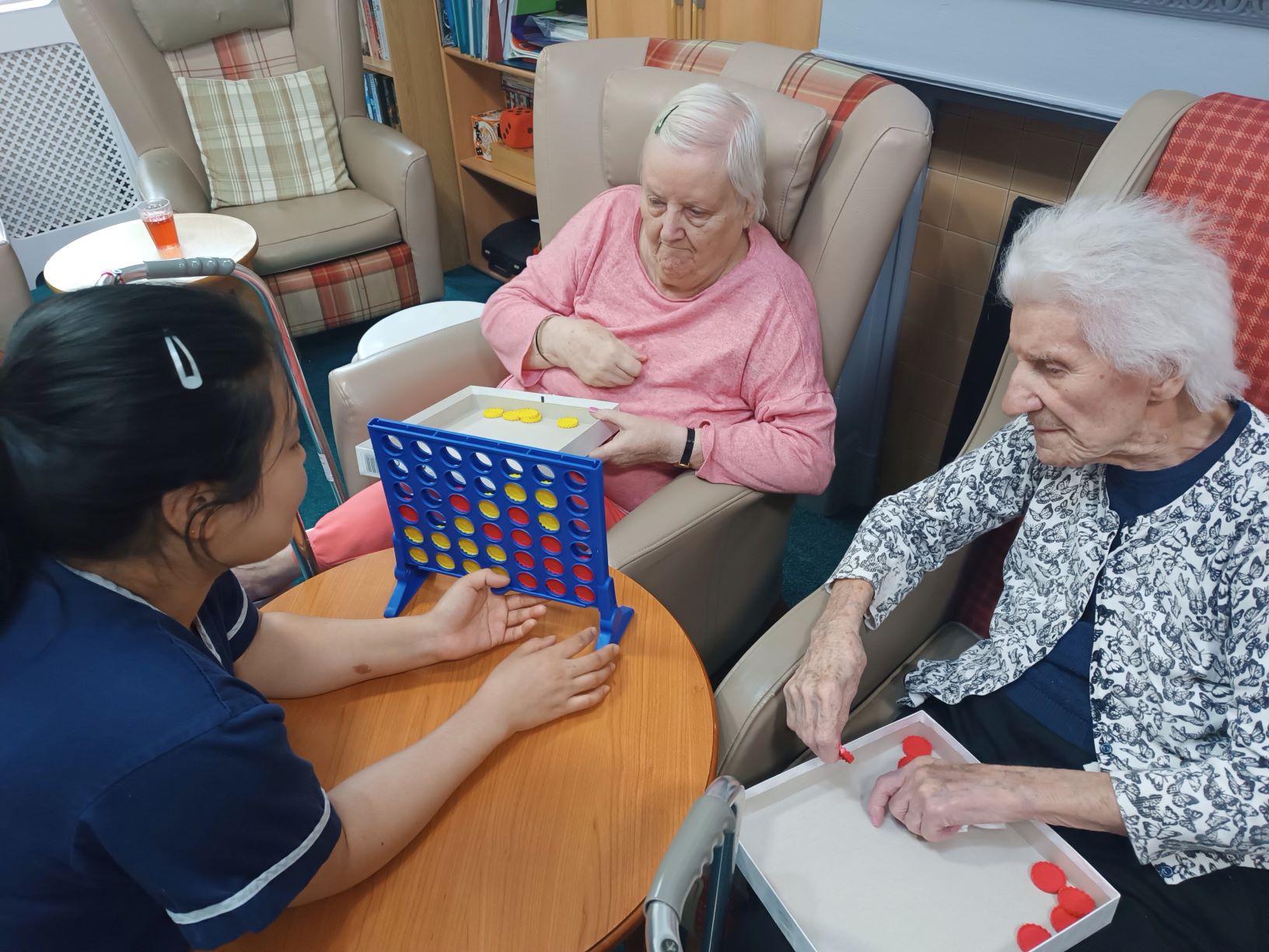 People playing connect 4