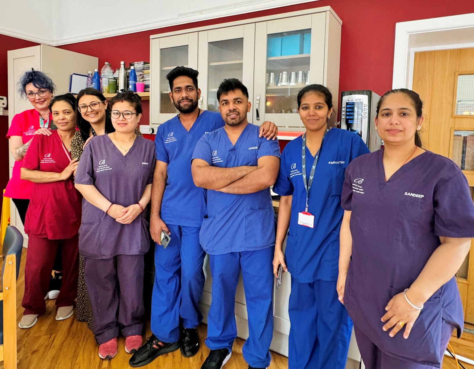 Group of people in medical uniforms