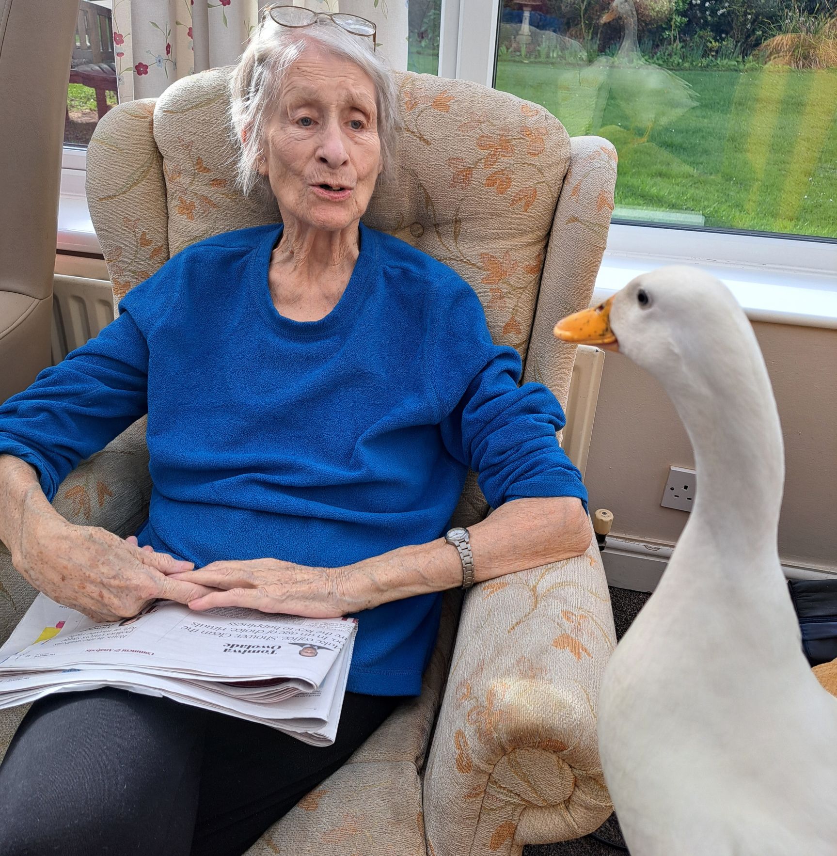 Woman with a duck