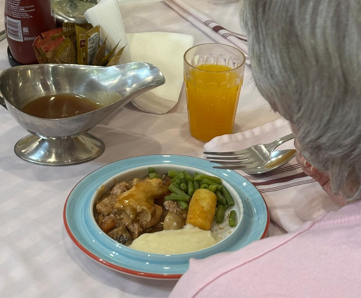 Dinner time in the dining room at Springkell House