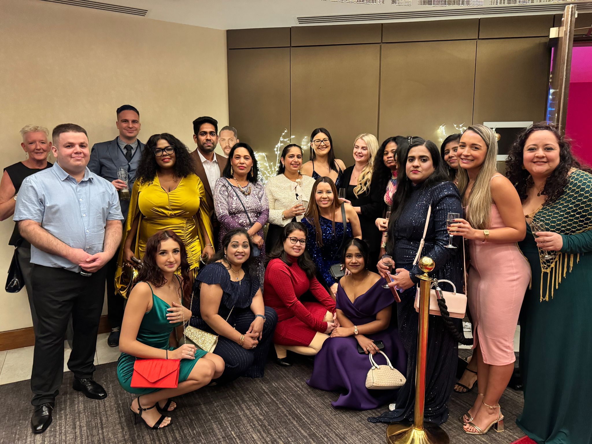 A group of people at a party