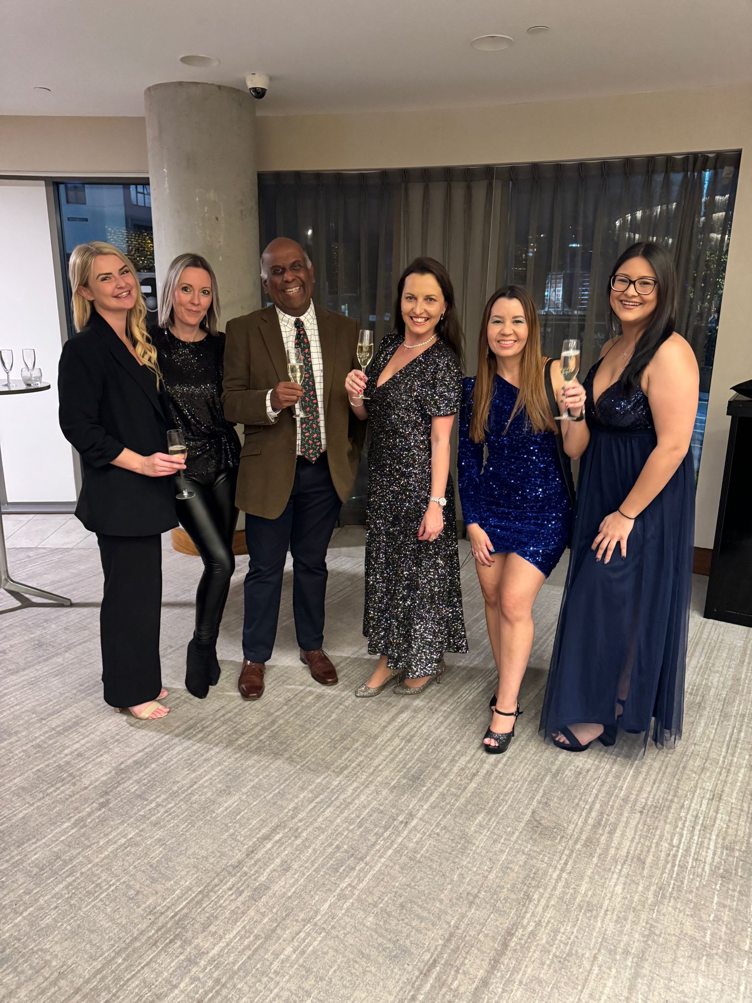 A group of people at a party