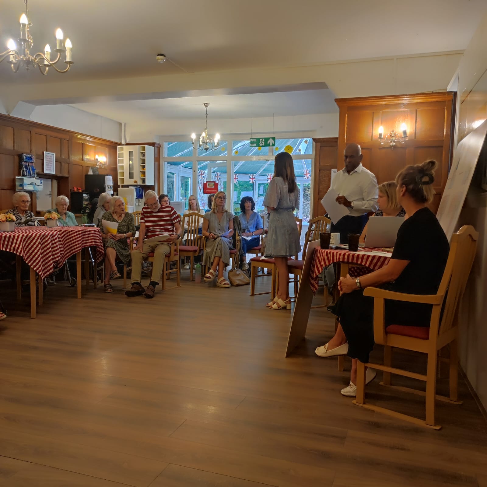 People at a meeting to discuss a project