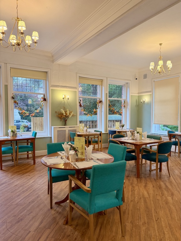 A bright and open dining room