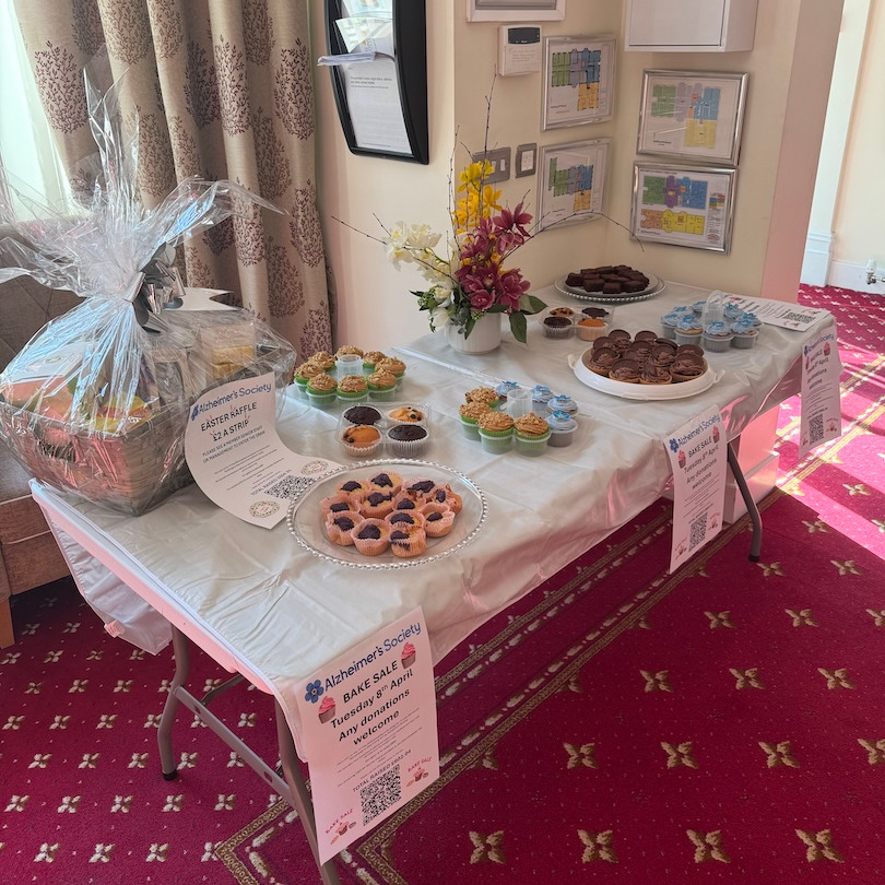The bake sale stall at Windsor Court 