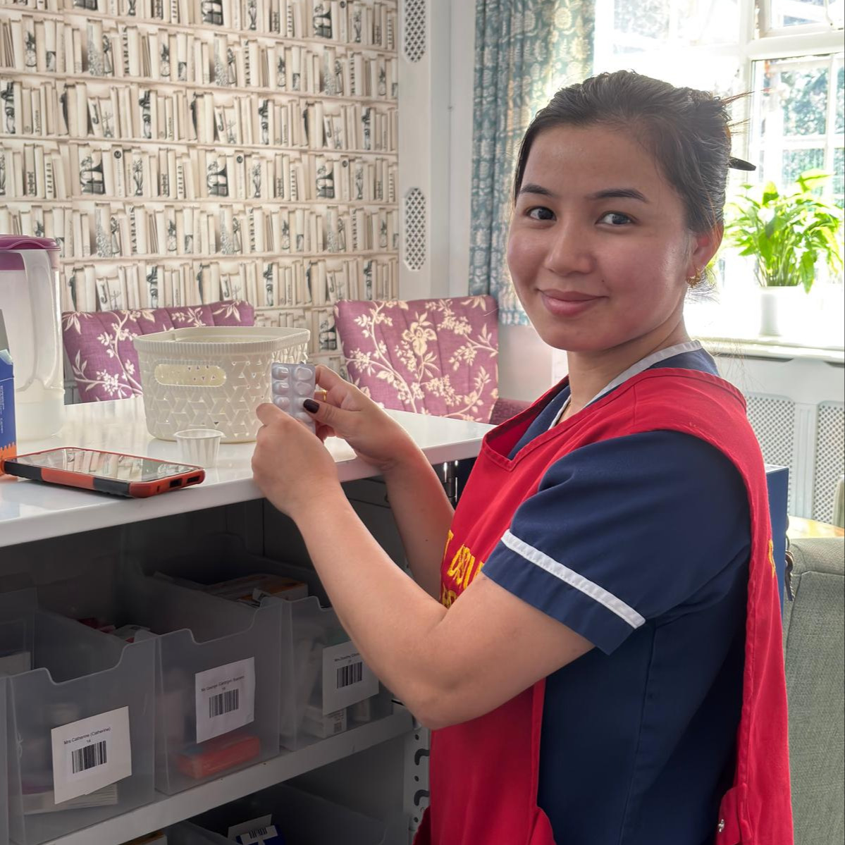 Staff member carry out daily duties