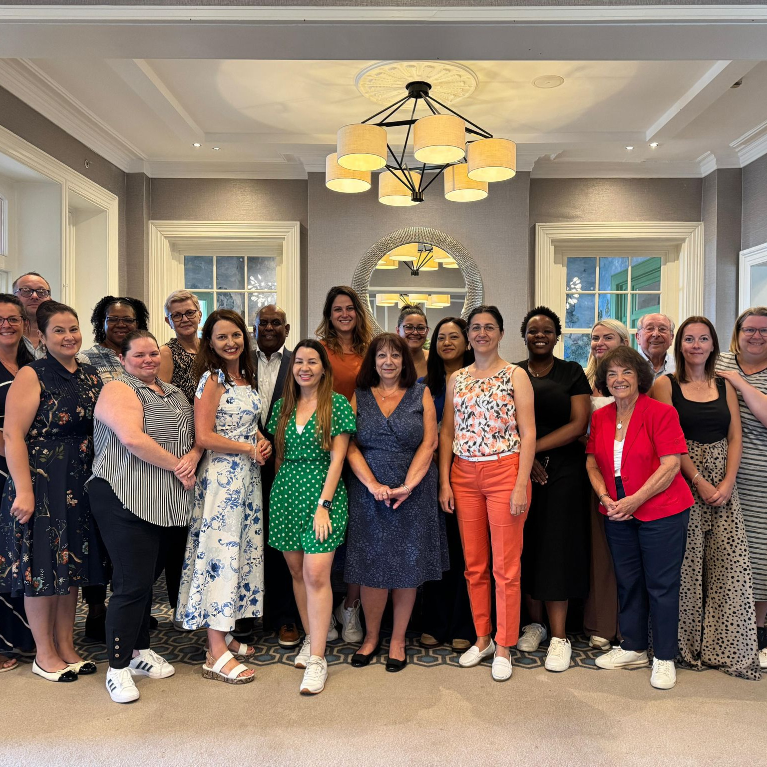 A group photo of staff at a training event
