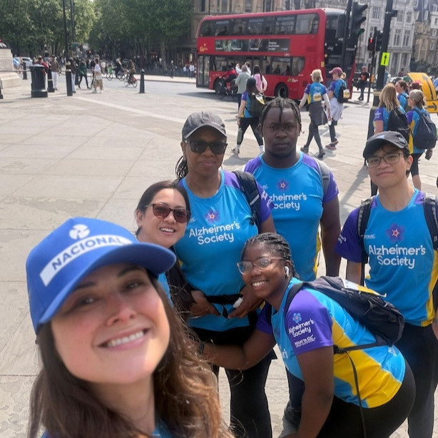 A group of people on a fundraising walk