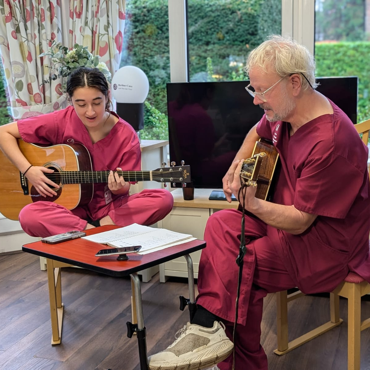 Robertson staff playing guitars