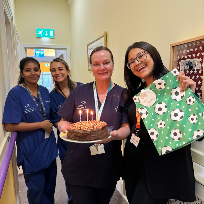 Windsor Court team preparing for a resident's birthday